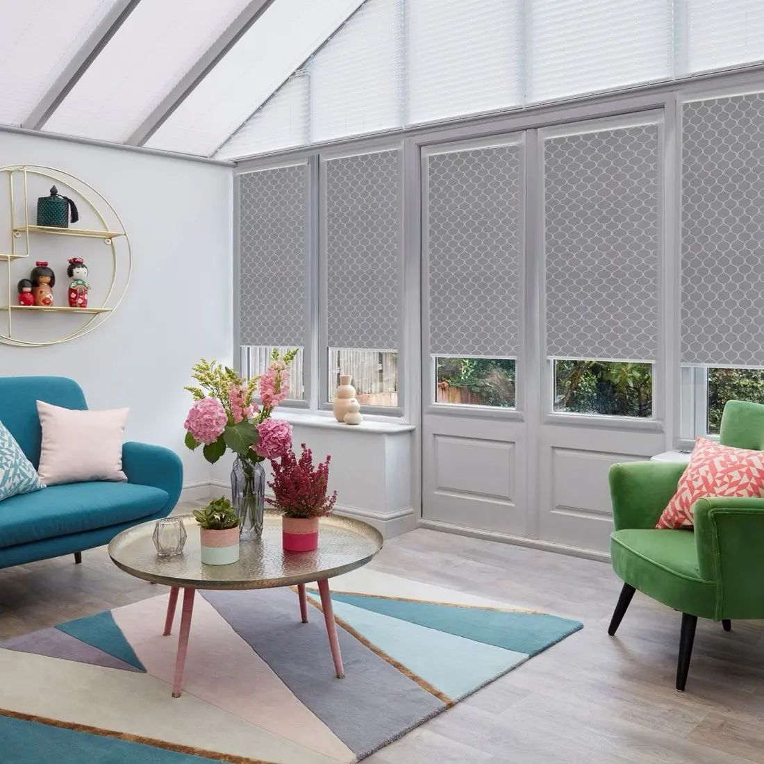 Brocade in Blackout Flint — made-to-measure blinds