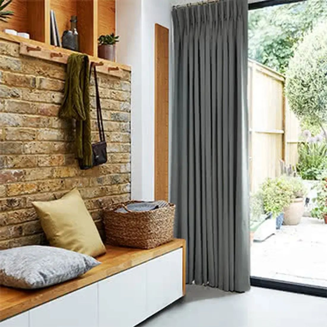 Bramley in Charcoal — made-to-measure curtains