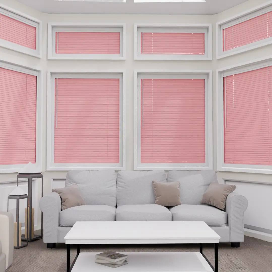 Perfect Fit No Drill Metal Venetian Blinds fitted in a British home