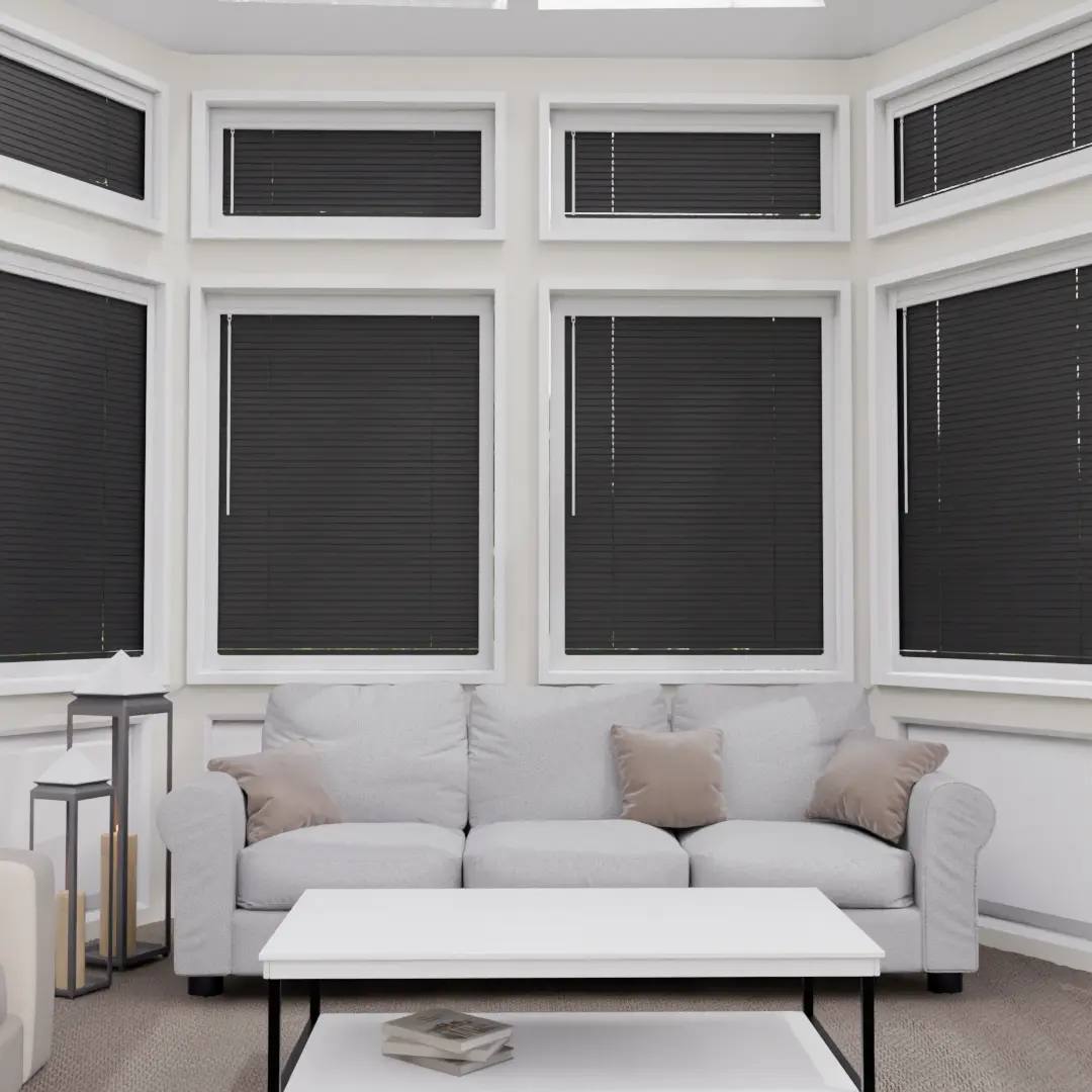 Perfect Fit No Drill Metal Venetian Blinds fitted in a British home
