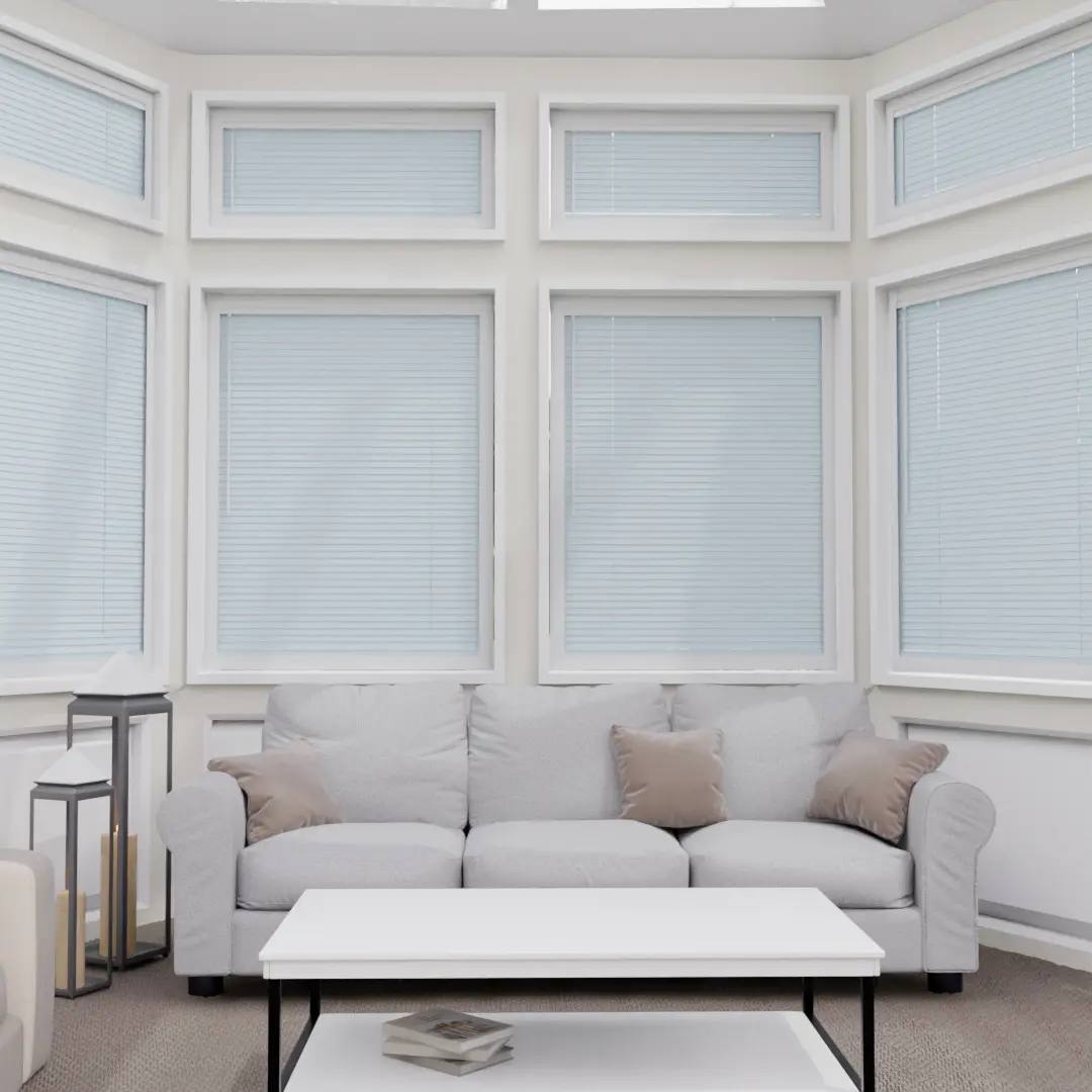 Perfect Fit No Drill Metal Venetian Blinds fitted in a British home