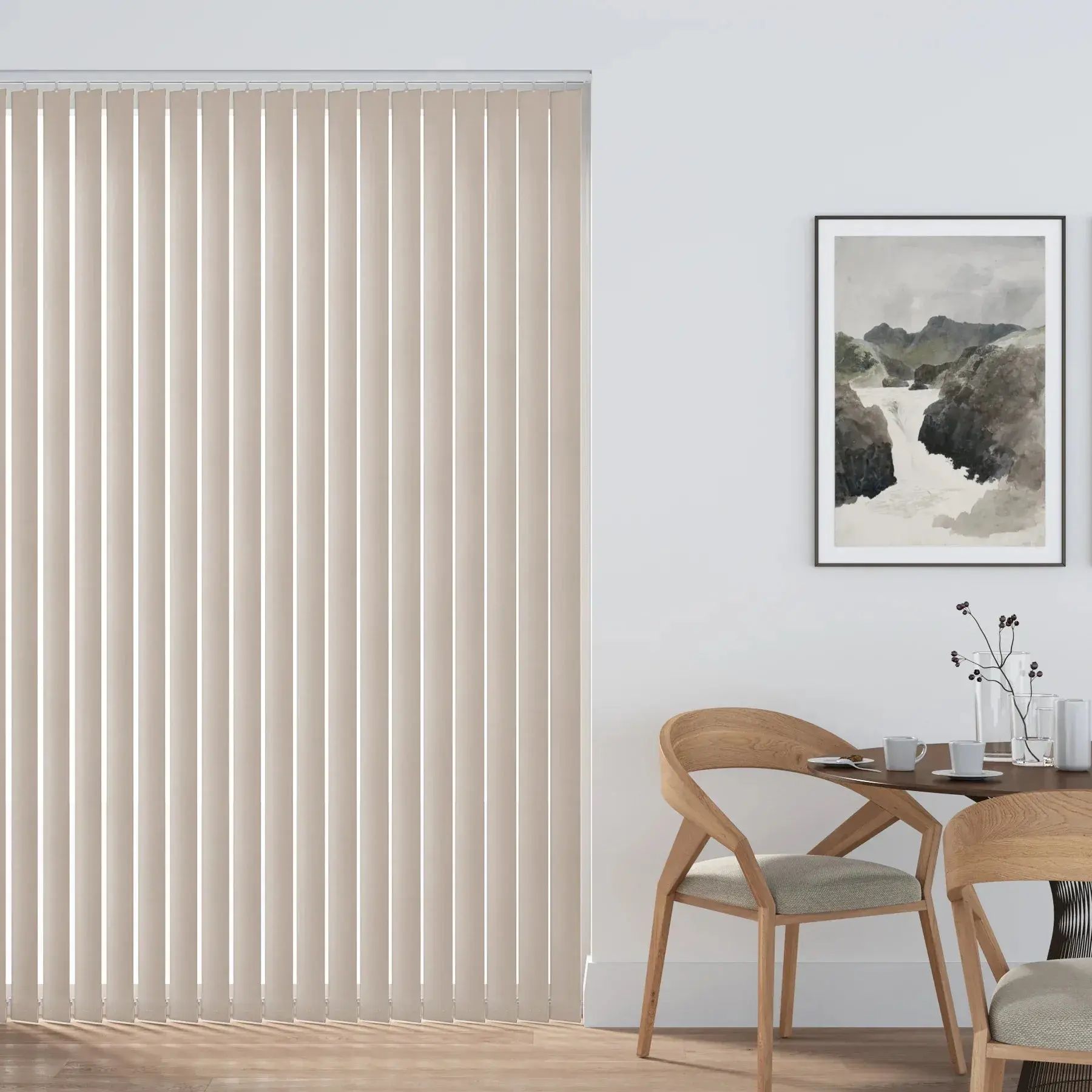 Aqualush Vertical Blinds Beige