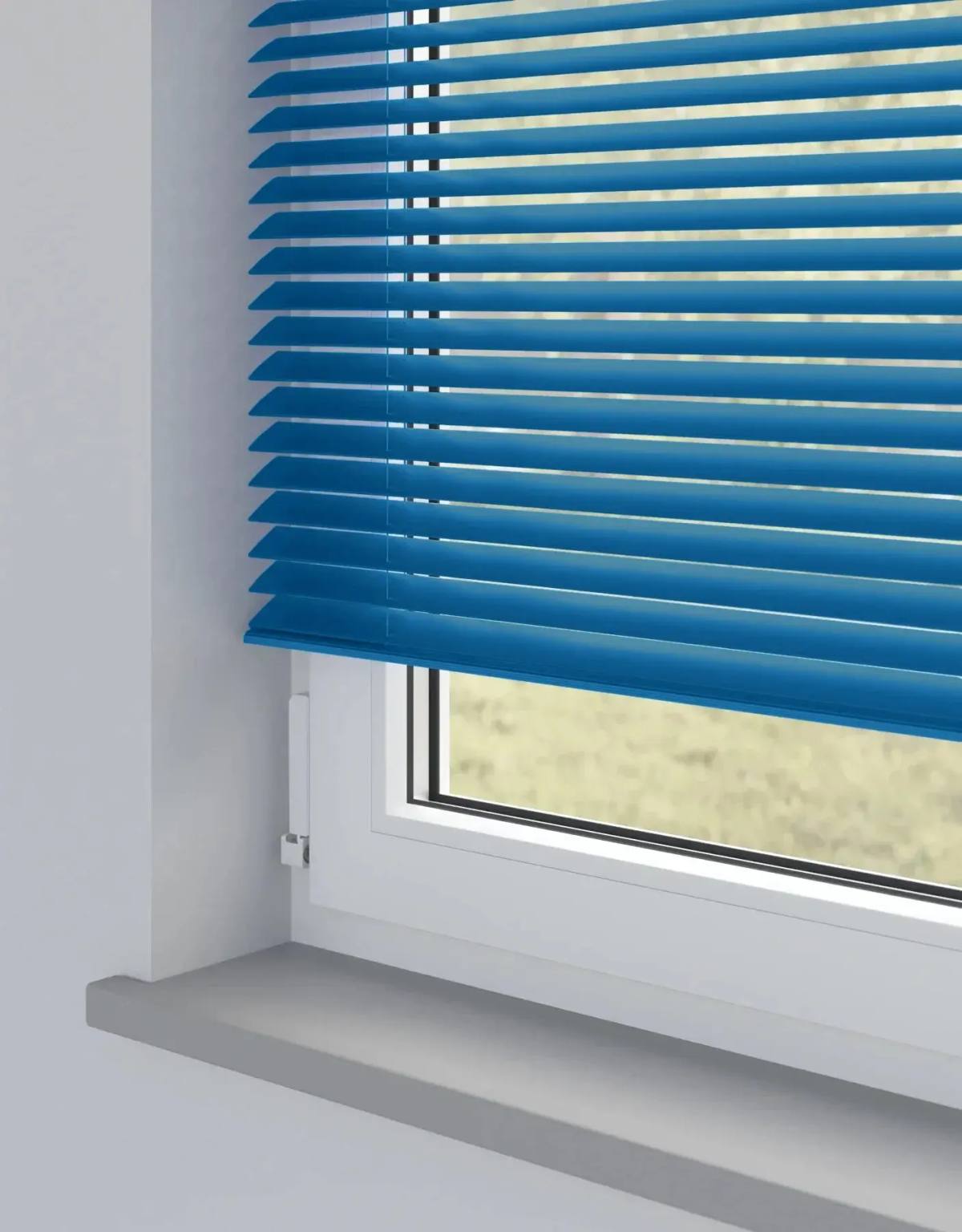 Oxford Blue Metal Venetian Venetian Blinds fitted in a British home