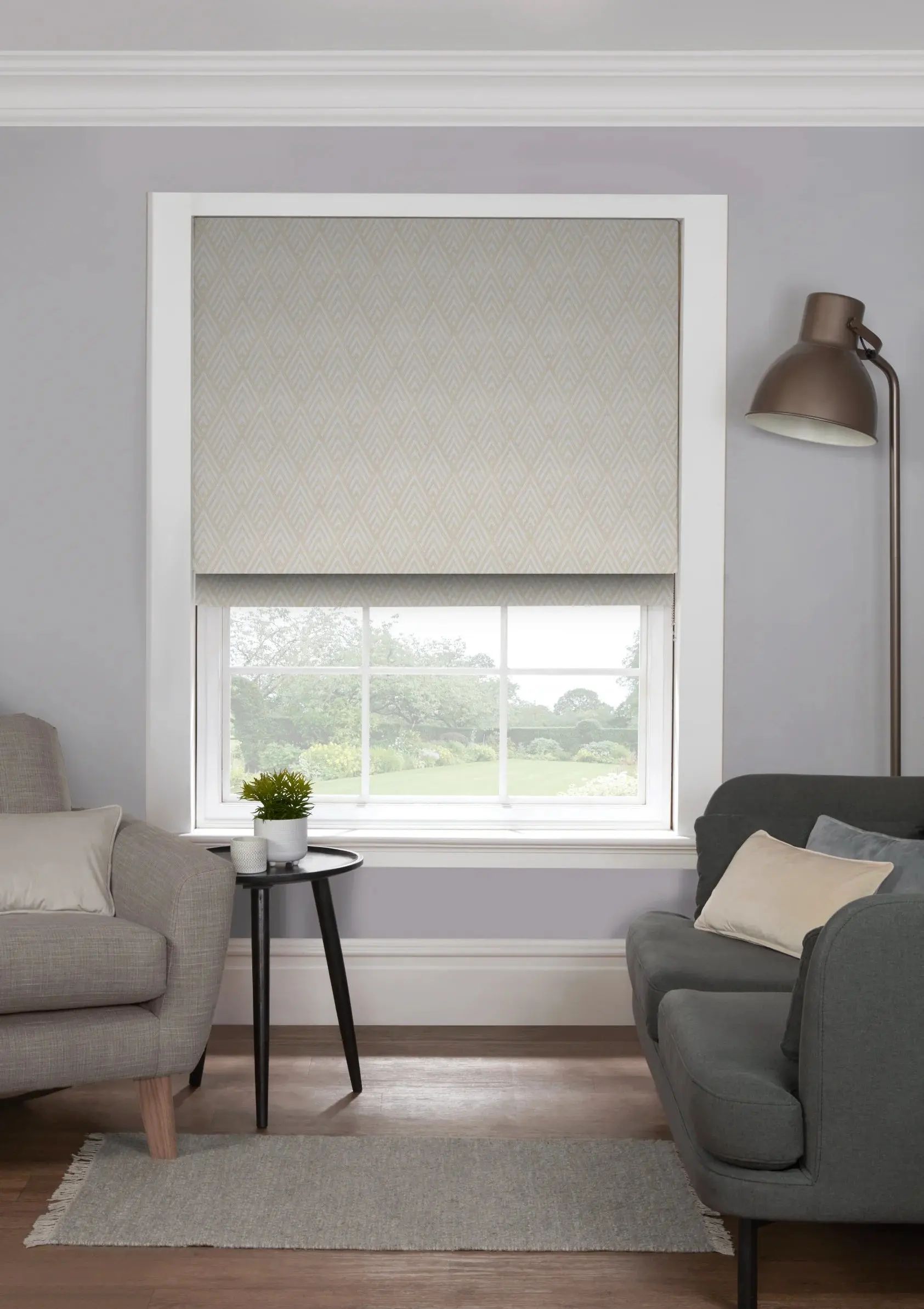 EB Roman Blinds Geo Natural