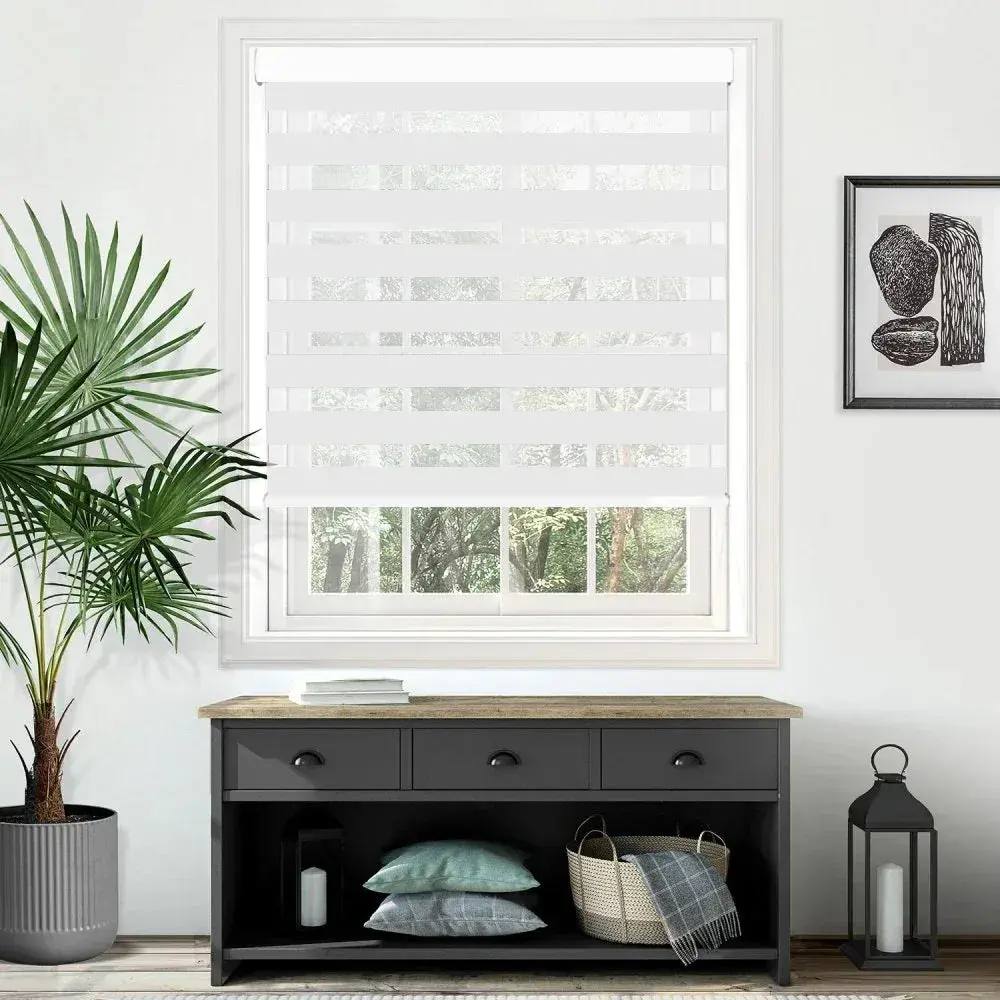 Plain Soft Day & Night Blinds fitted in a British home