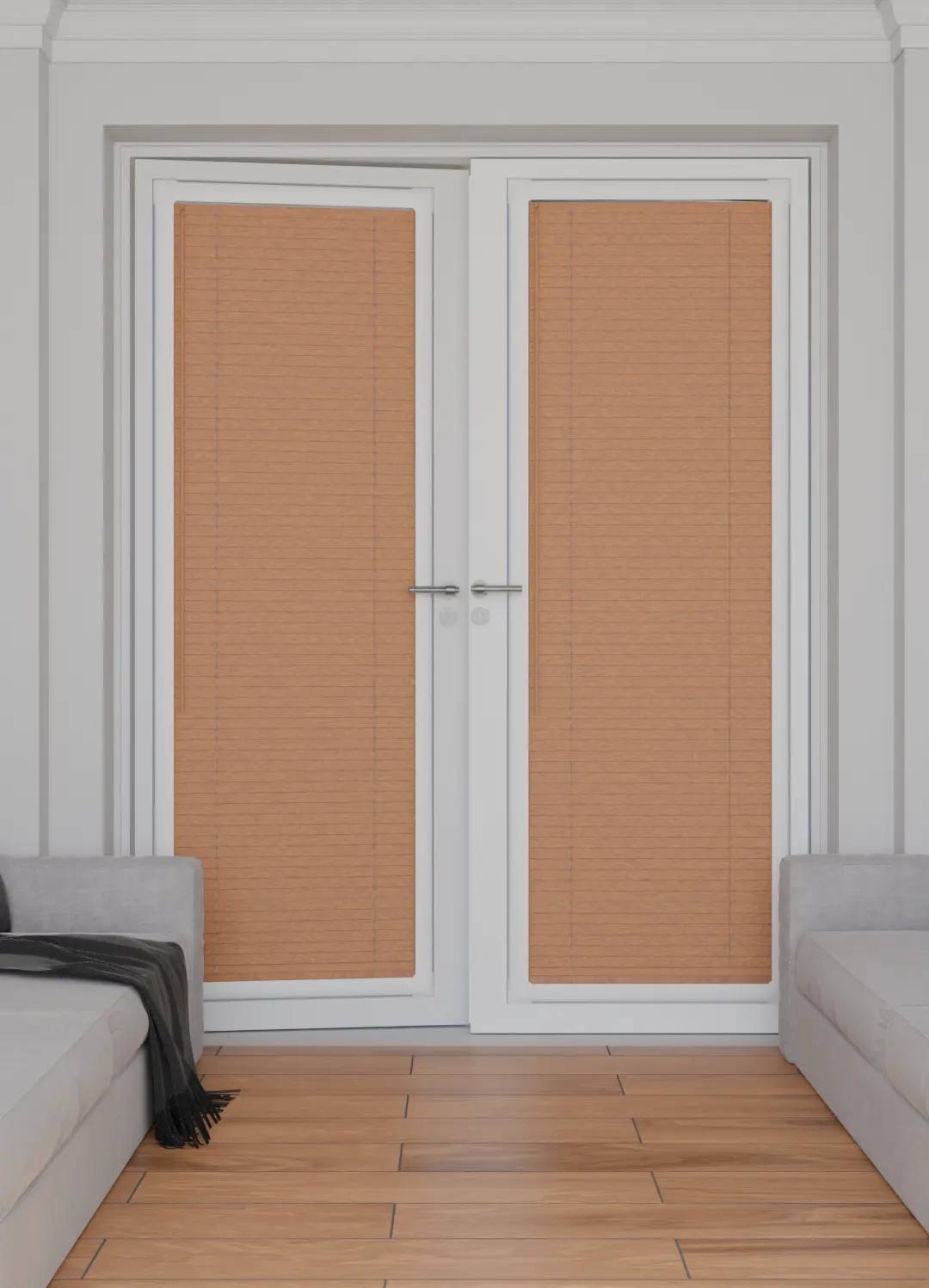 Perfect Fit No Drill Metal Venetian Blinds fitted in a British home
