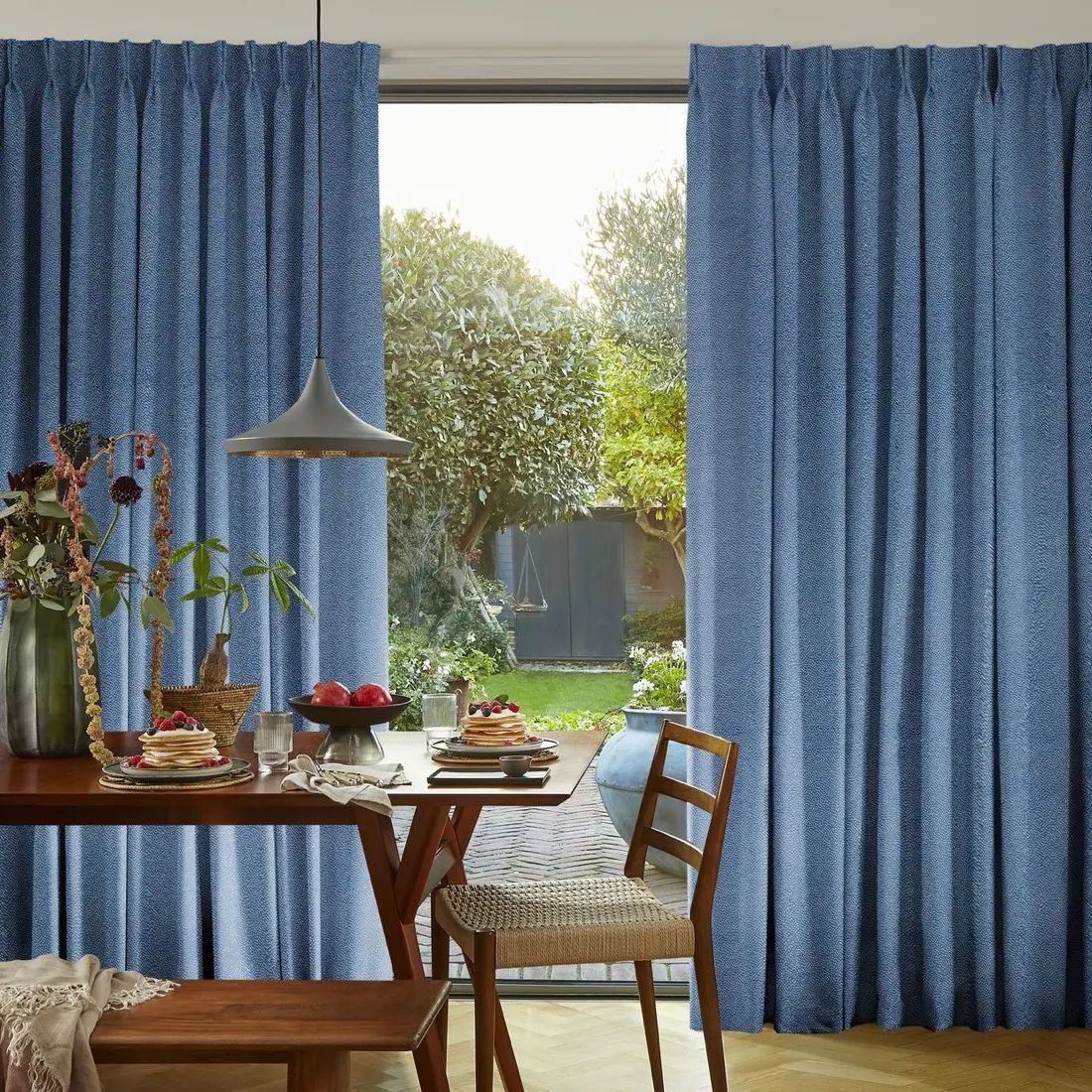 Fizz in Cornflower — made-to-measure curtains