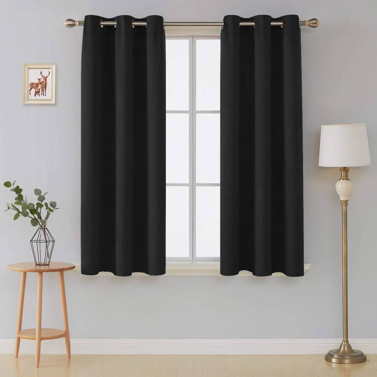 Home Essentials Blackout Eyelet Curtains fitted in a British home
