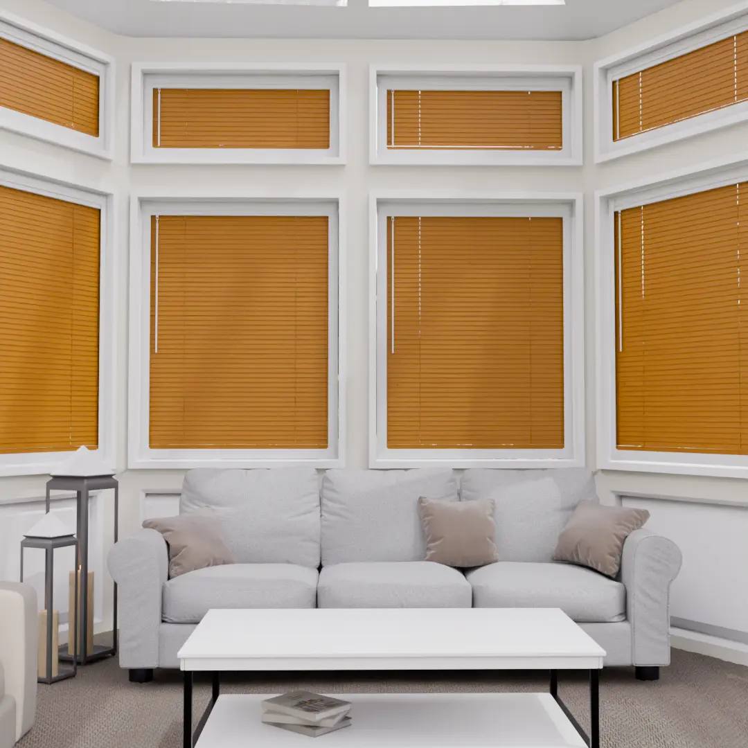 Perfect Fit No Drill Metal Venetian Blinds fitted in a British home