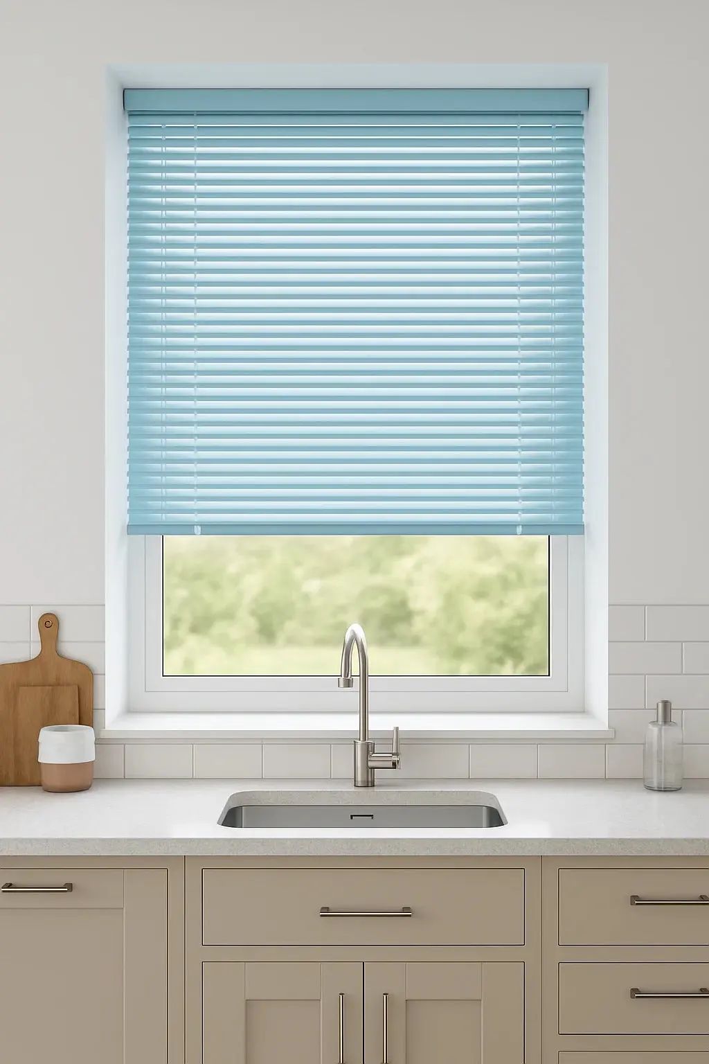 Ice Venetian Blinds Blue Metal Venetian Blind