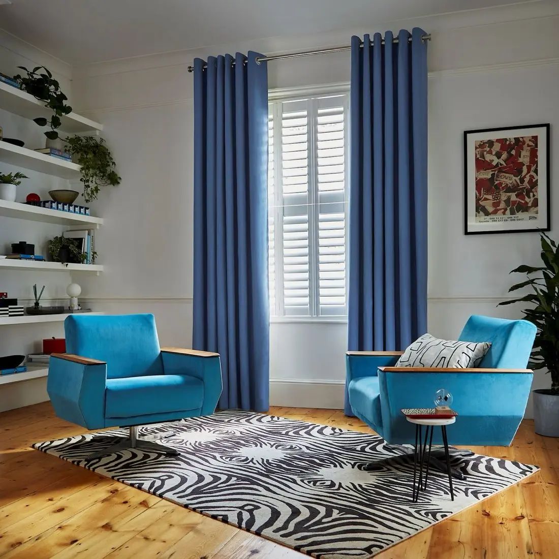 Malo in Cornflower — made-to-measure curtains