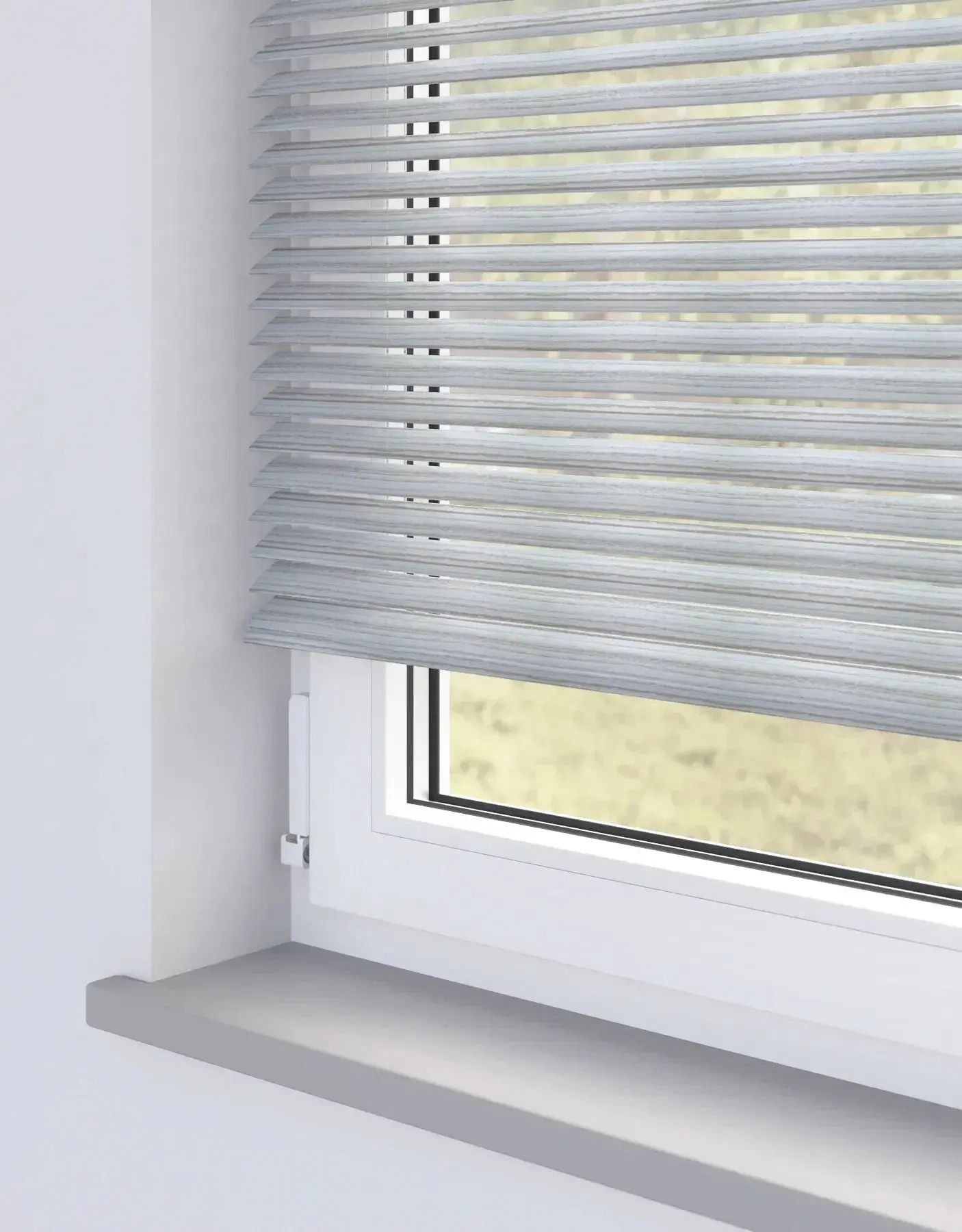 Aquawood Wooden Blinds Grey Faux Wooden Blind