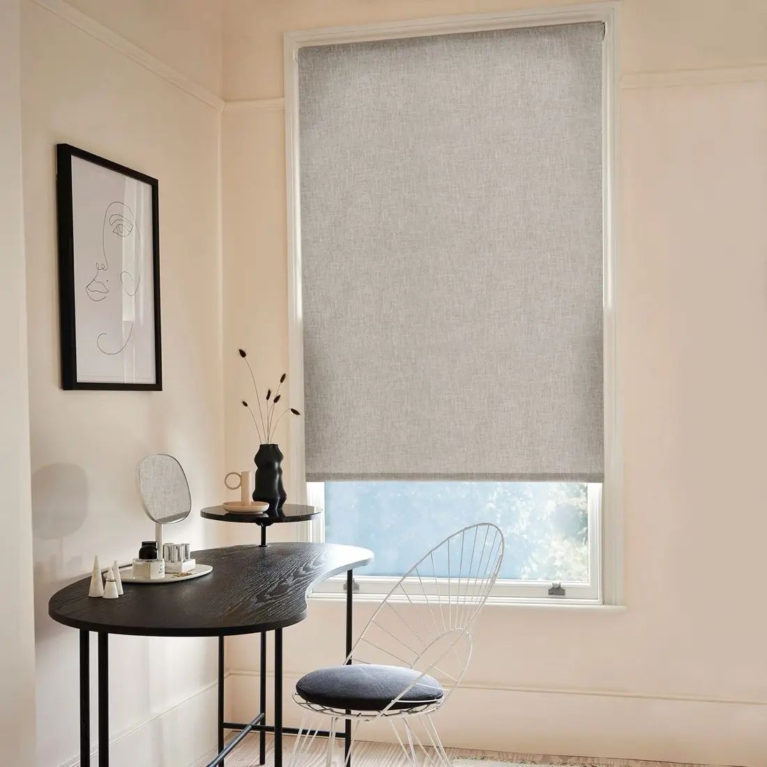Leah in Cashmere — made-to-measure blinds