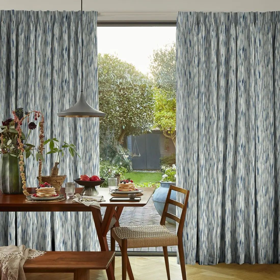 Imprint in Marine — made-to-measure curtains