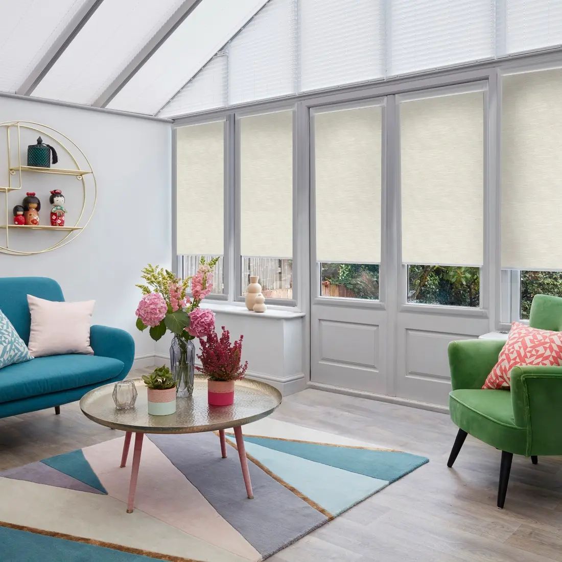 Cinder in Blackout Flax — made-to-measure blinds