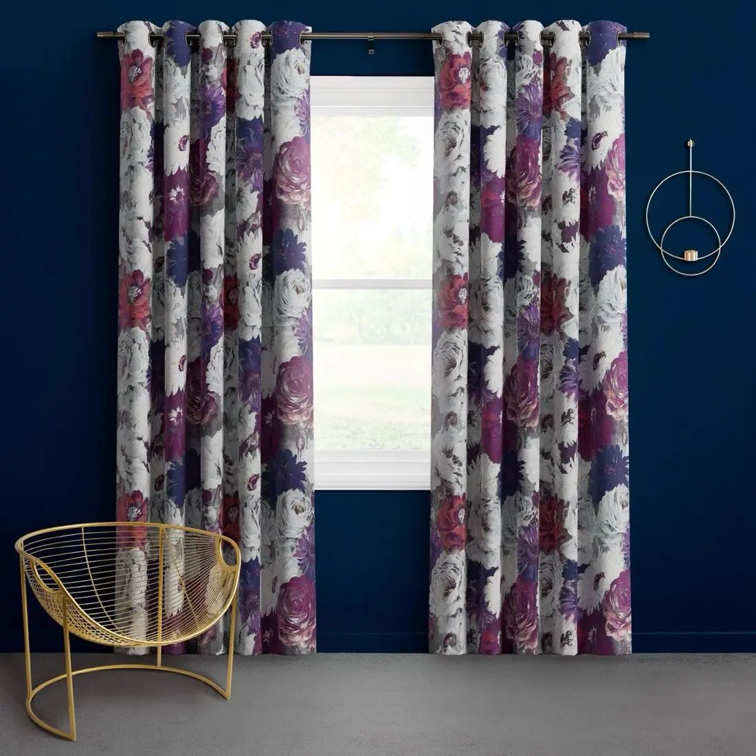 Presley in Damson — made-to-measure curtains