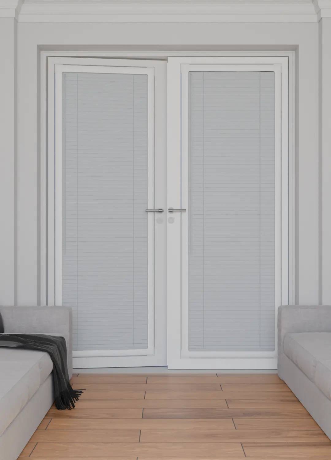 Perfect Fit No Drill Metal Venetian Blinds fitted in a British home