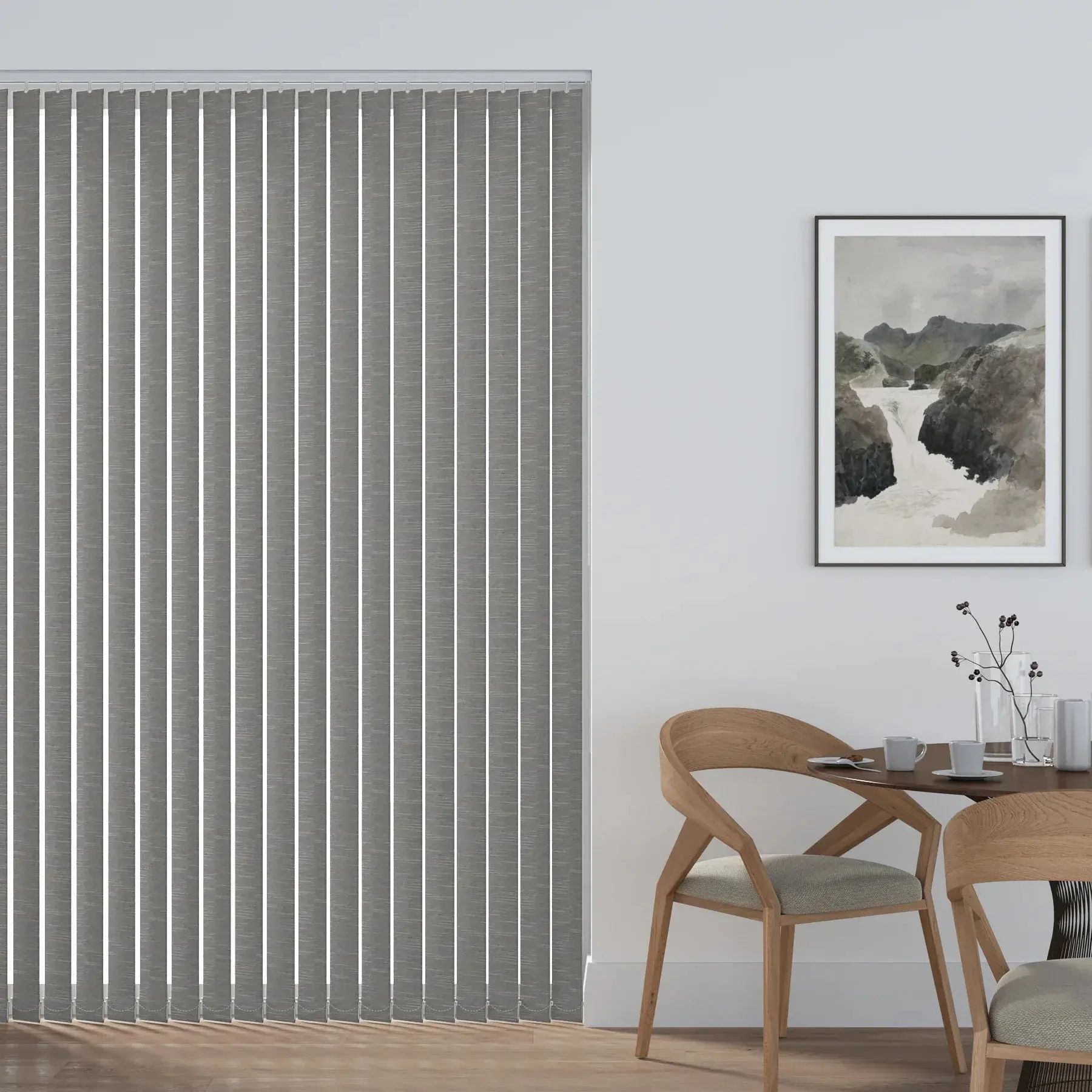 Linenweave Vertical Blinds Charcoal