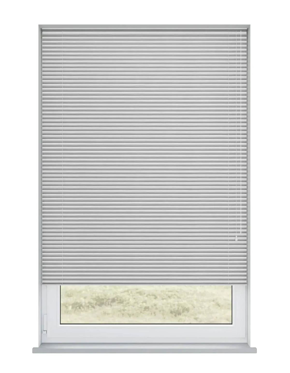 Silver Venetian Blinds fitted in a British home