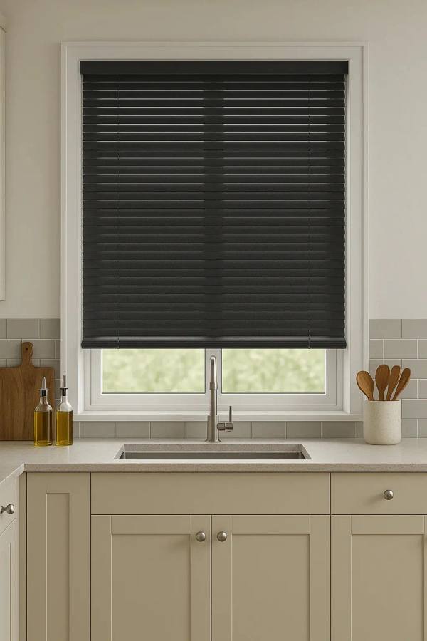 Charcoal Grey Metal Venetian Venetian Blinds — made-to-measure blinds