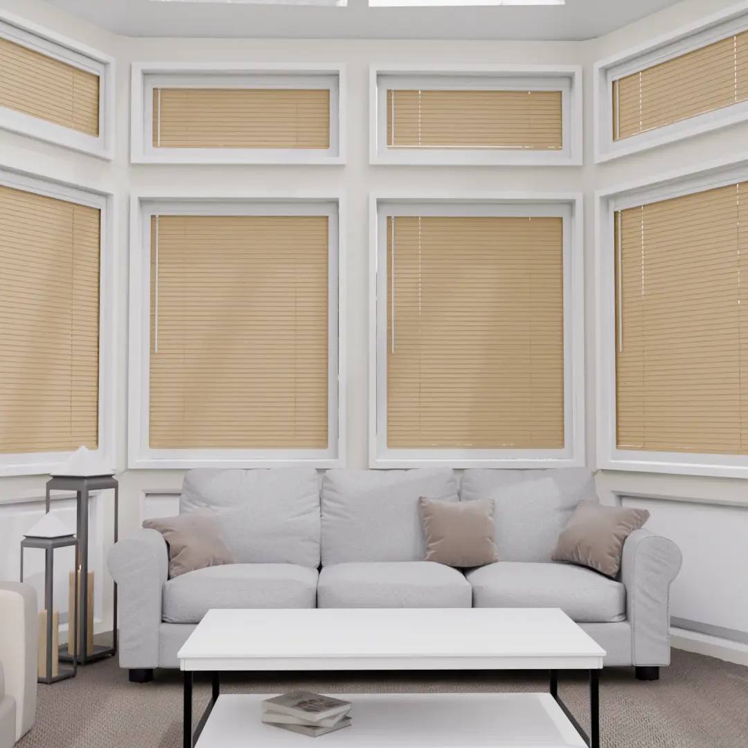 Perfect Fit No Drill Metal Venetian Blinds fitted in a British home