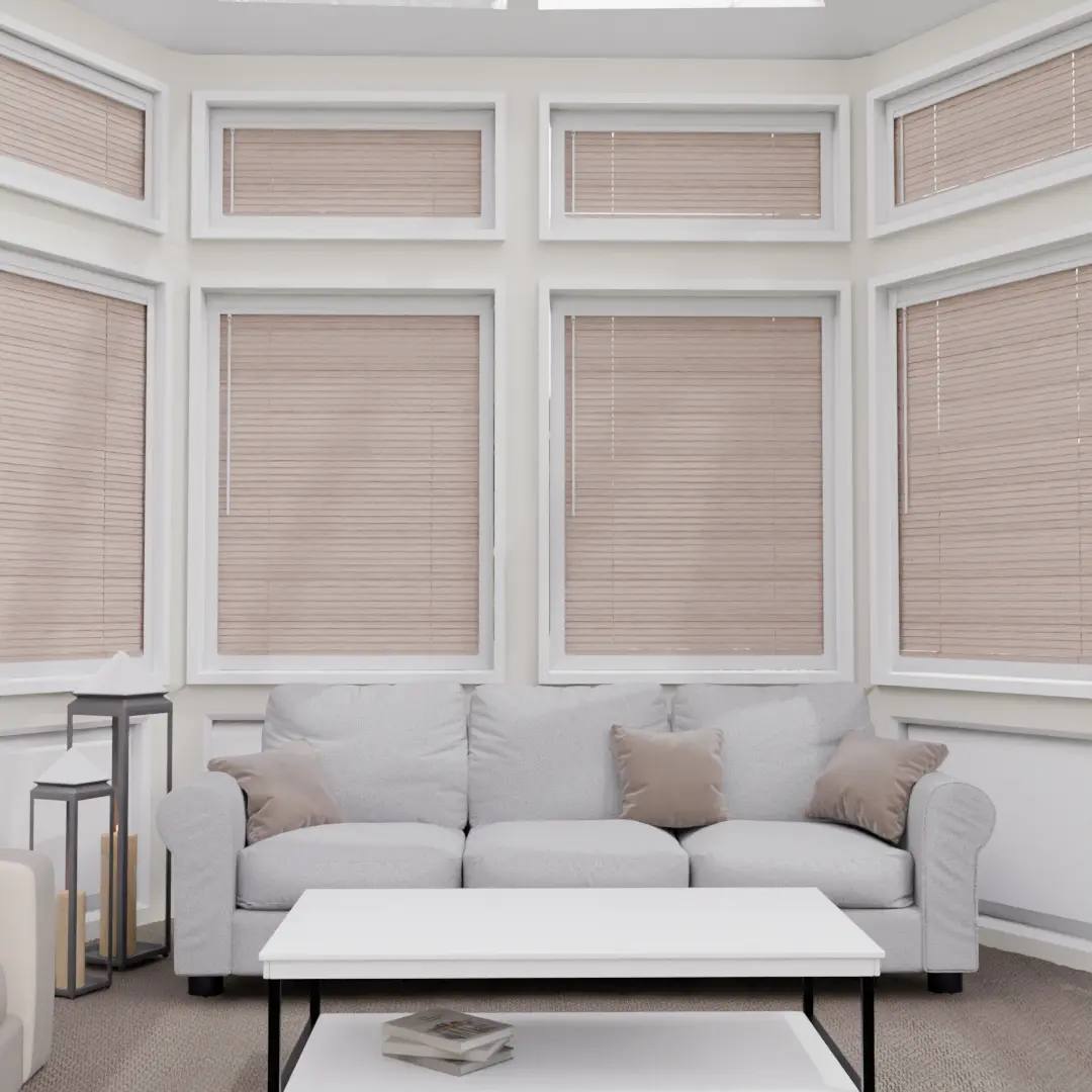 Perfect Fit No Drill Metal Venetian Blinds fitted in a British home
