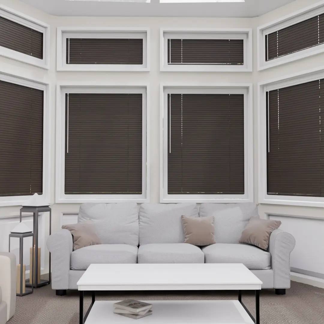 Perfect Fit No Drill Metal Venetian Blinds fitted in a British home