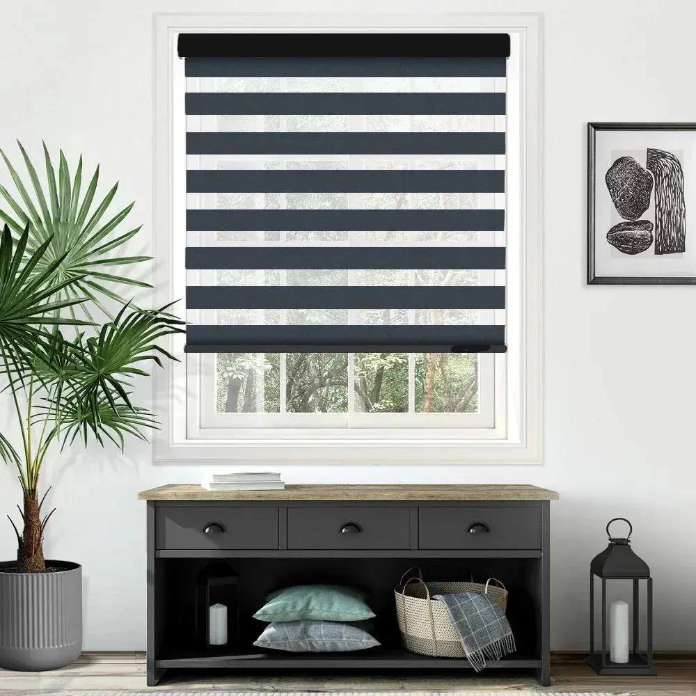 Blackout Pitch Day & Night Blinds Electric fitted in a British home