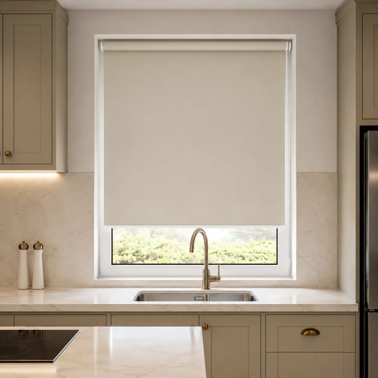 Cairo Blackout Roller Blinds in Beige — made-to-measure blinds