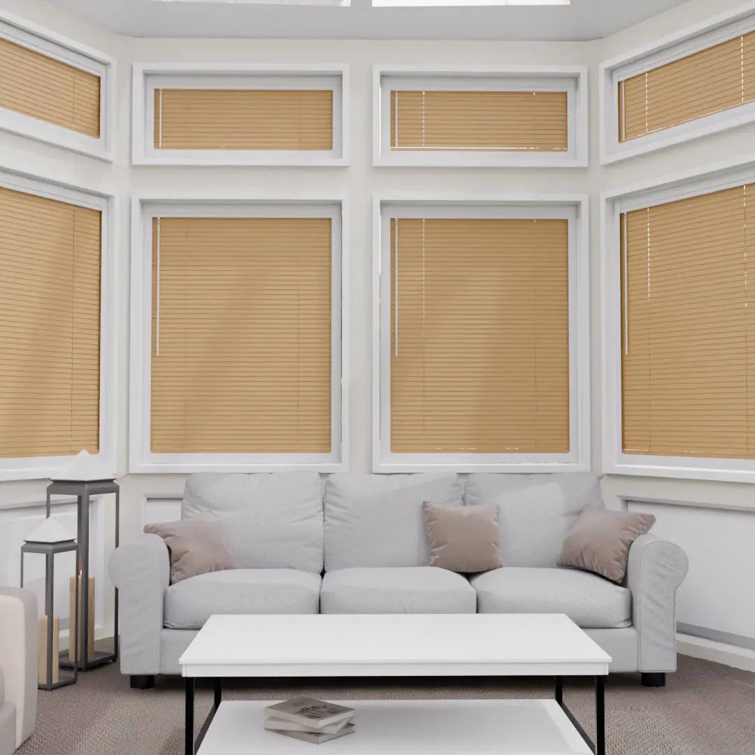 Perfect Fit No Drill Metal Venetian Blinds fitted in a British home