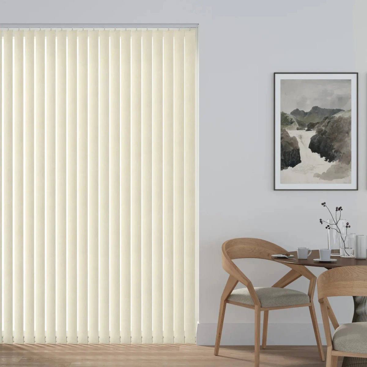 California Vertical Blinds fitted in a British home